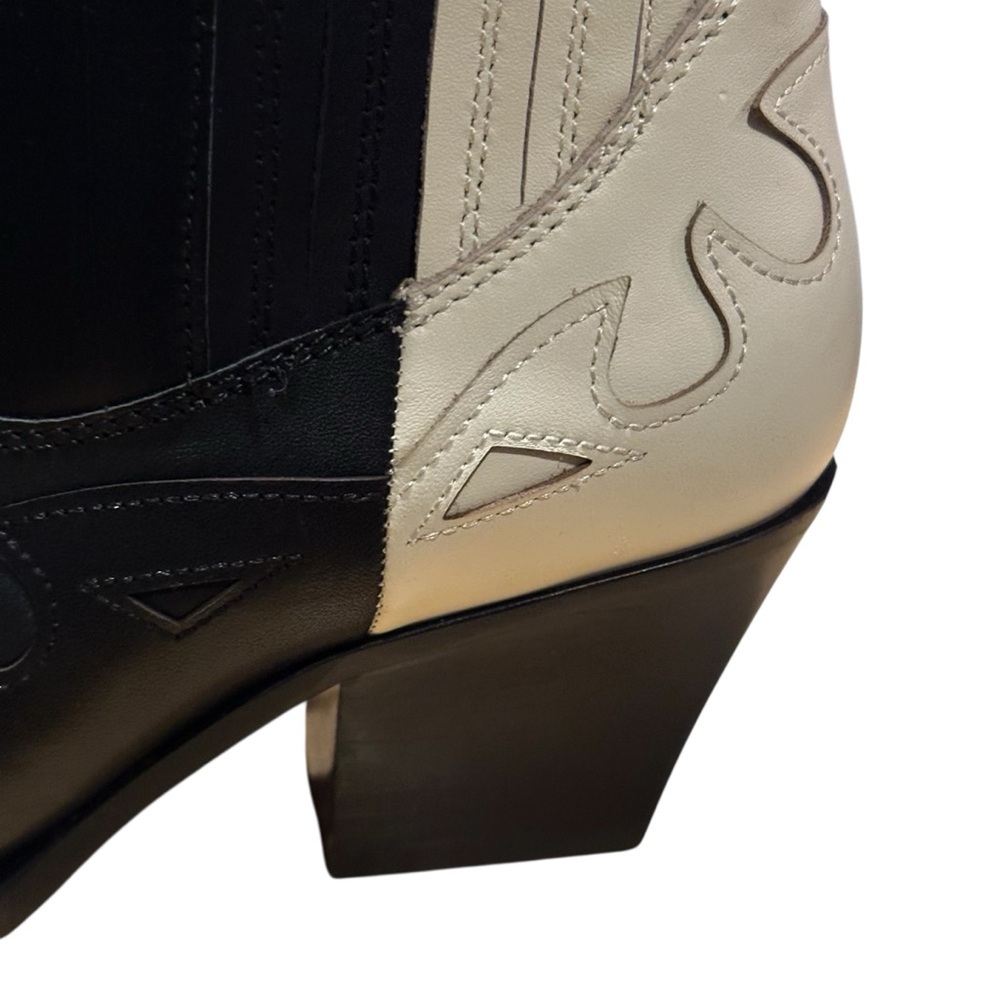 Dolce Vita Womens Ramson Black White Western Point Toe Boots 6 - Picture 8 of 14